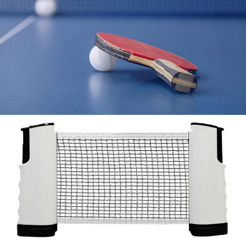 Retractable Ping Pong Net Portable 2 Clamp Design Universal Table Tennis Net for Indoor Outdoor Training Sessions Coaches