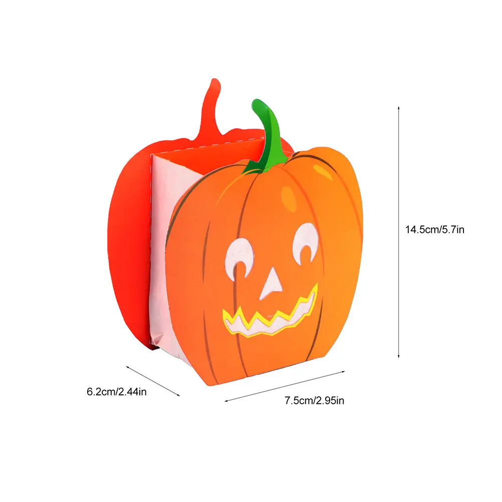 12Pcs Halloween Pumpkin Bags Hollow Flame Resistant Tear-Resistant Holder Festival Lighting Decor