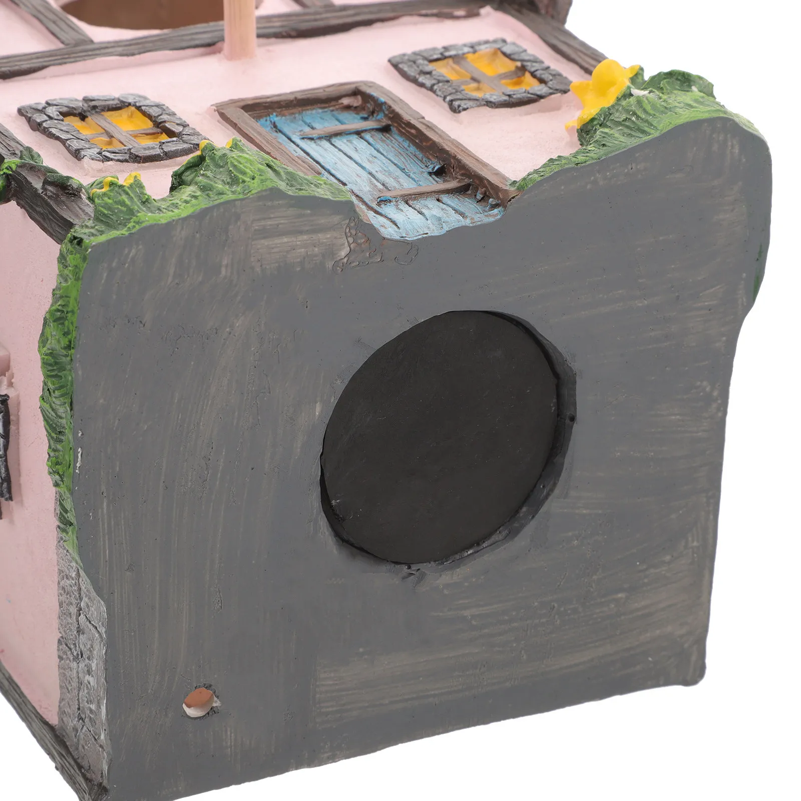 

Resin Bird House Outdoor Hanging Garden Courtyard Decorative Nest Safe Weatherproof Bird Shelter Garden Decoration