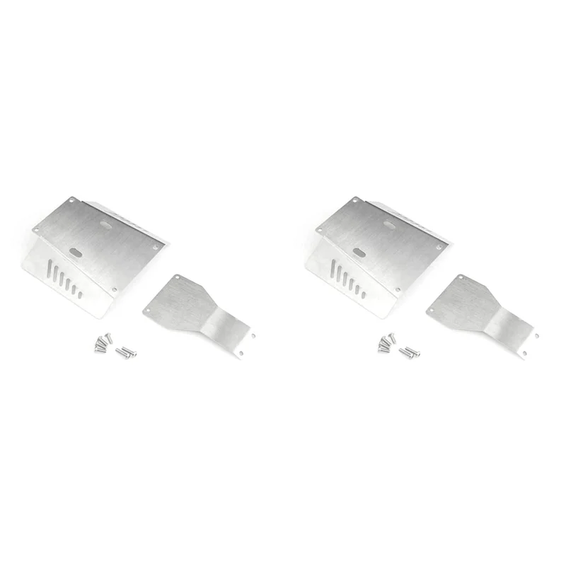 AS96-2X โลหะสแตนเลสแชสซีเกราะป้องกันแผ่นลื่นไถลสําหรับ Tamiya CC-01 CC01 1/10 RC Crawler รถอะไหล่อัพเกรด