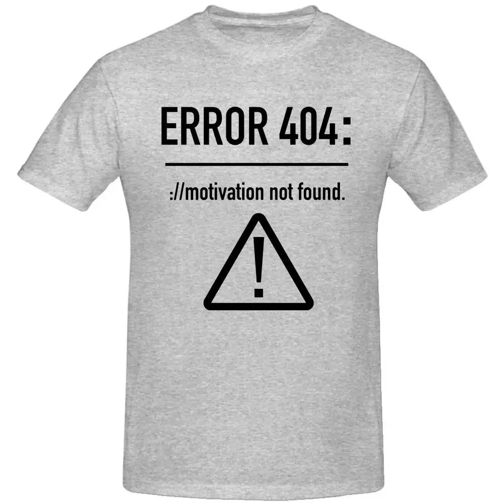 Women T Shirts Funny Letters Design Error 404 Motivation Not Found Cotton Summer O-neck Short Sleeve Cotton Plus Size Top Tees