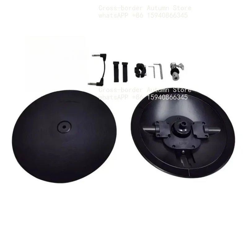 Dual‑Piece Independent Hi‑Hat Cymbal Silent Simulation Electronic Drum Cymbal Pad Replacement Accessory Without Bracket For