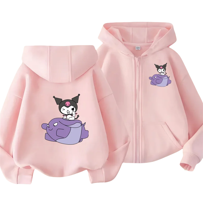 Girls Sew Clothes Boys Long Sleeve Fashion Casual Kulomi 3-14y Kawaii Kids Sew Zipper Hoodie Kids Teen Sweatshirt Hoodie