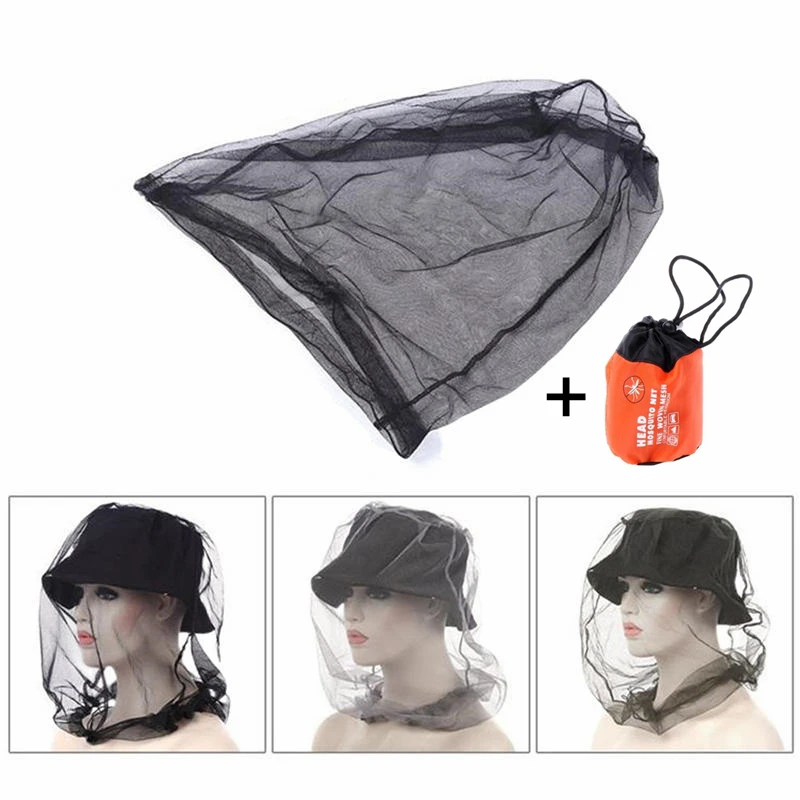 

Противомоскитная кепка для рыбалки, москитная сетка для головы, защита от насекомых, маска для лица, сетка от насекомых, кепка для кемпинга на открытом воздухе, шапки с сумкой для хранения