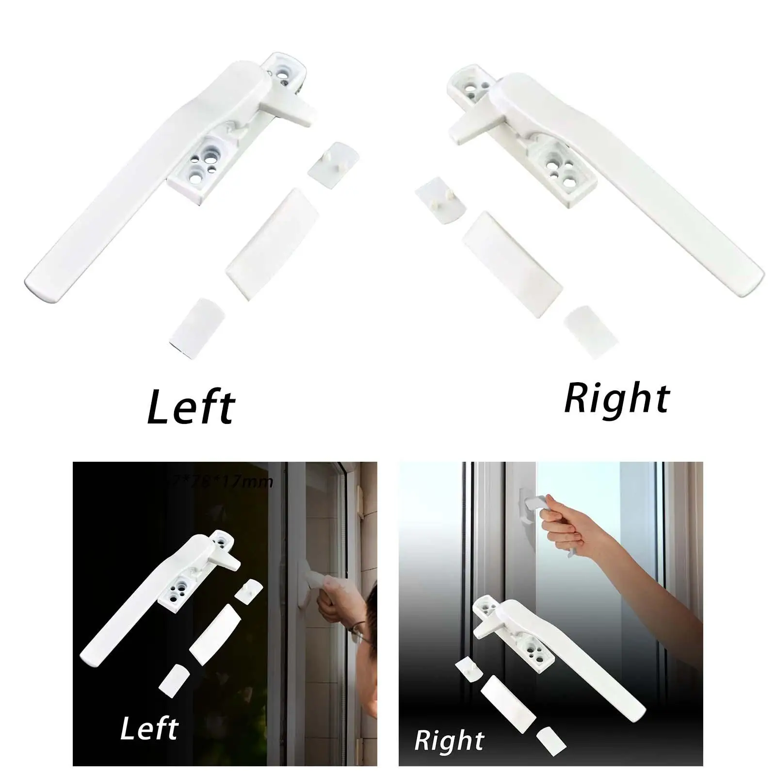 Casement Locking Handle Portable Durable Casement Lock Handles Window Lock Handles for Bedroom Home Living Room Restaurant