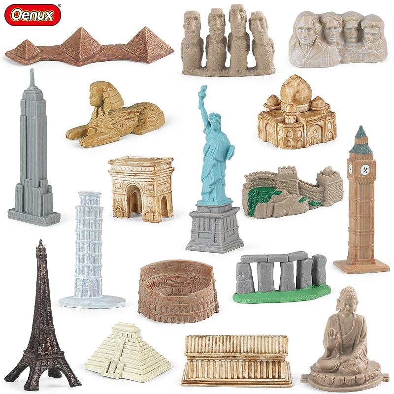 

Фигурка Oenux «Эйфелева башня», строительная архитектура мира, Великая стена, Статуя Свободы, образовательная детская игрушка Монтессори