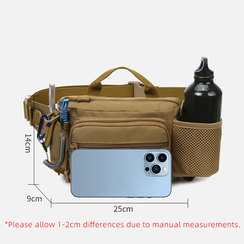 Fishing Chest Bag Tactical Tackle Fanny Pack EDC Fishing Lure Bag Outdoor Camping Hiking Climbing Hunting Waist Bag Rig Pouch