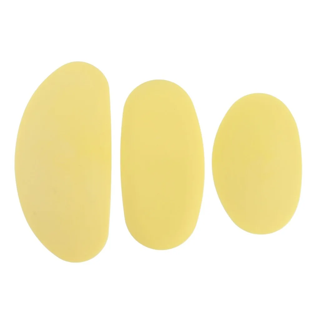 

3pcs Soft Rubber Silicone Pottery Rib 3 Different Sizes Yellow Pottery Shaping Tool Clay Sculpting Tool Ceramic Sculpture