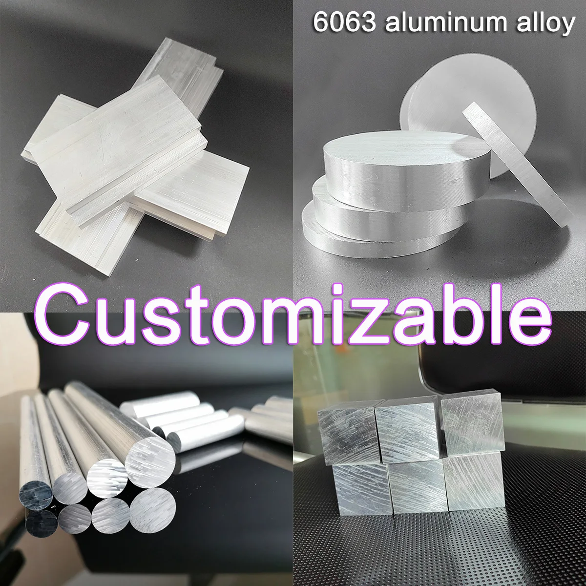 6063 aluminum alloy sheet and bar, specific dimensions are only within the existing range, please contact me if needed.