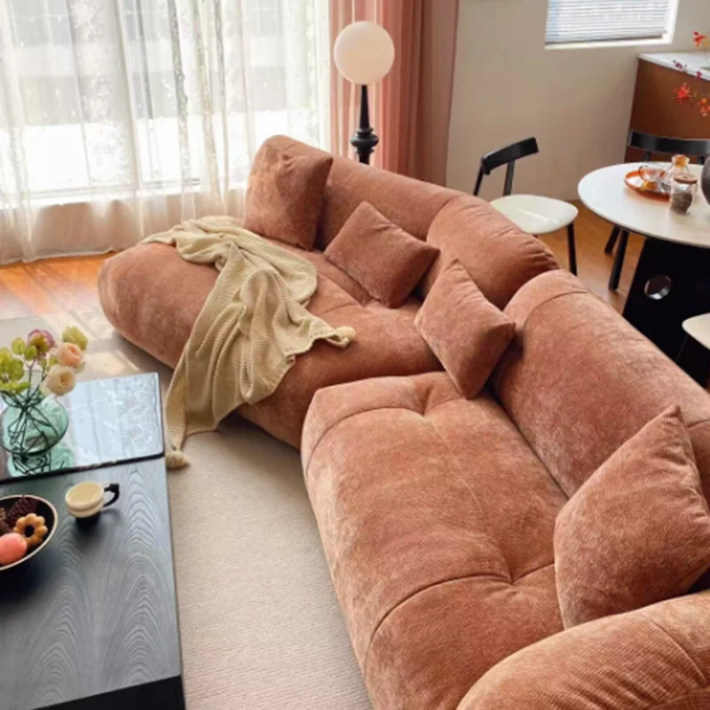 Italian Classic Living Room Sofas Oversized Orange Lounge Bubble Living Room Sofas Modern Soft Divano Angolare Furniture Home