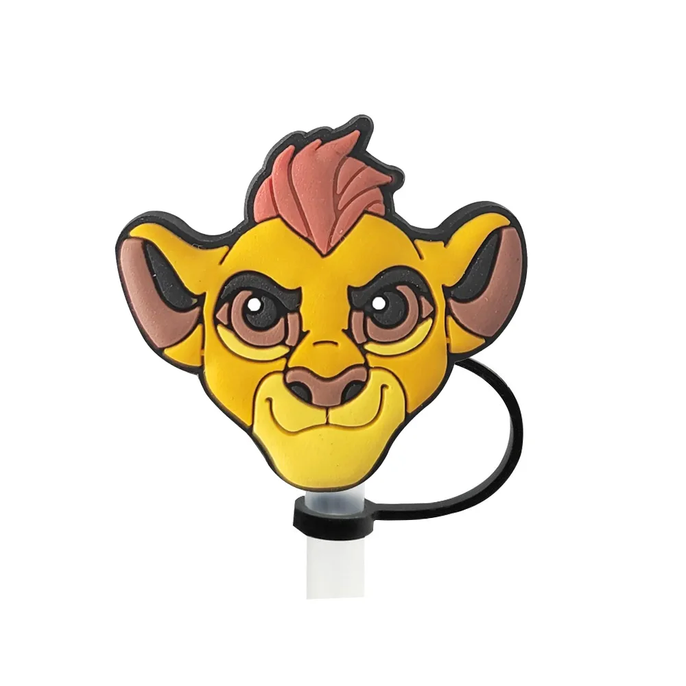 1-16 pz Simba the Lion & Car thermos cup 30 & 40Oz Cup10mm Straw Toppers riutilizzabili tappi di paglia antipolvere