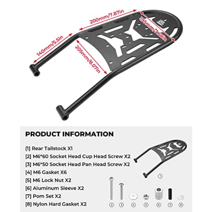حامل تخزين الأمتعة للرف الخلفي العالمي للدراجات النارية DRZ400S SM وKLX400S إندورو رف ذيل البضائع المتين مع YearRoun #6