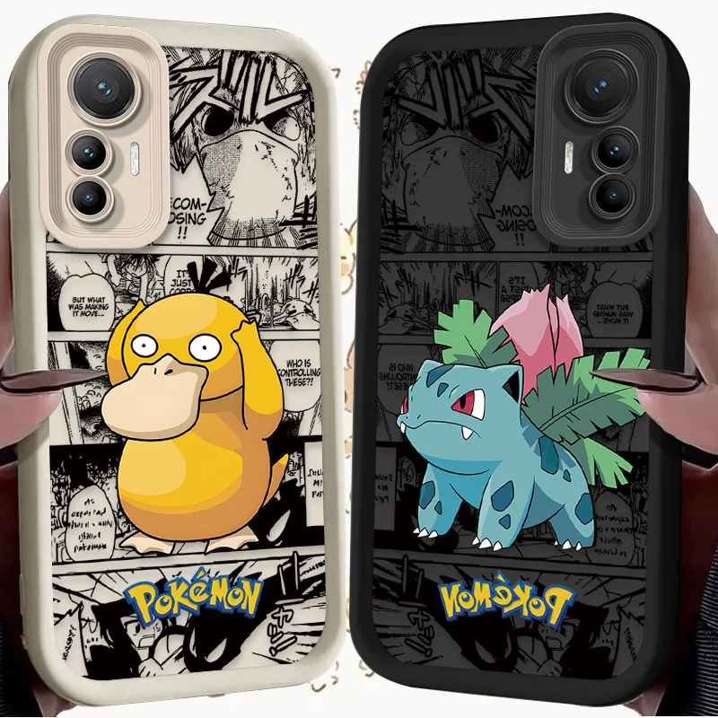 Etui na telefon z motywem kreskówkowego P-Pokémona dla Xiaomi Poco F7 F6 F5 F4 F3 M5s C65 C75 C71 X7 X6 X5 X4 GT X3 NFC M7 M6 Pro 4G 5G, tylna obudowa