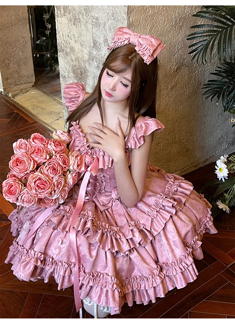 Original Gothic Blue Lolita Suspender Dress Sweet Princess Date Anniversary Slim-Fit Elegant Evening Dress Vestidos De Fiesta