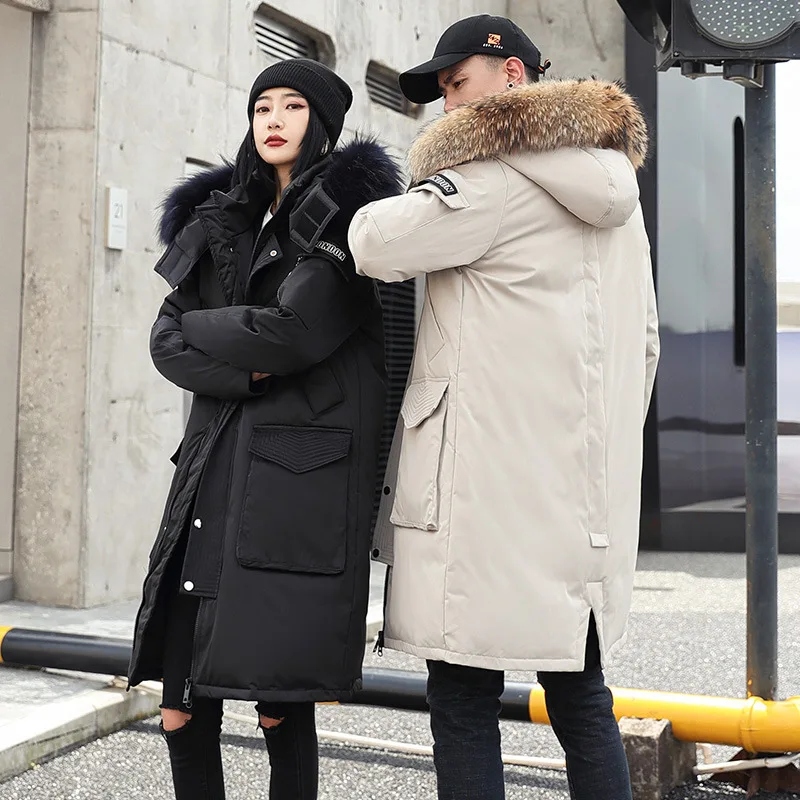 

Long Winter Jacket Coats Men Women Parka Thicken Cotton Coat Puffer Jackets Streetweare Male Down Jacket Coats Couple Clothing