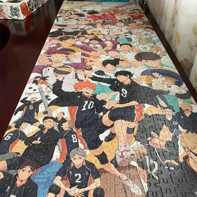 

950pcs Haikyuu!! Puzzles University Volleyball Department Wooden Puzzle Cartoon Anime Characters Jigsaw Puzzle Decompression Toy