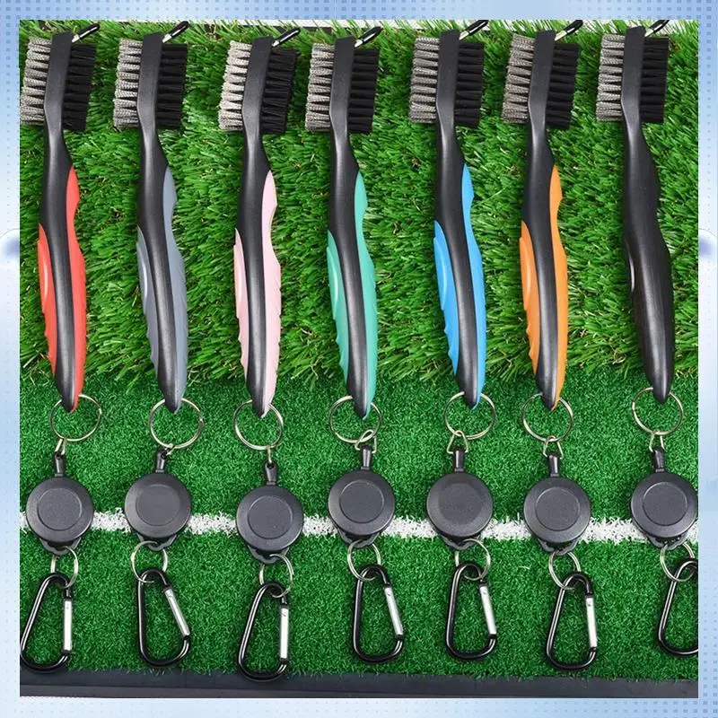 

ABHQ-Golf Club Cleaning Brush, Ball Double-Sided Cleaning Tool, Nylon Steel Brush, Cleaning Tool Accessories