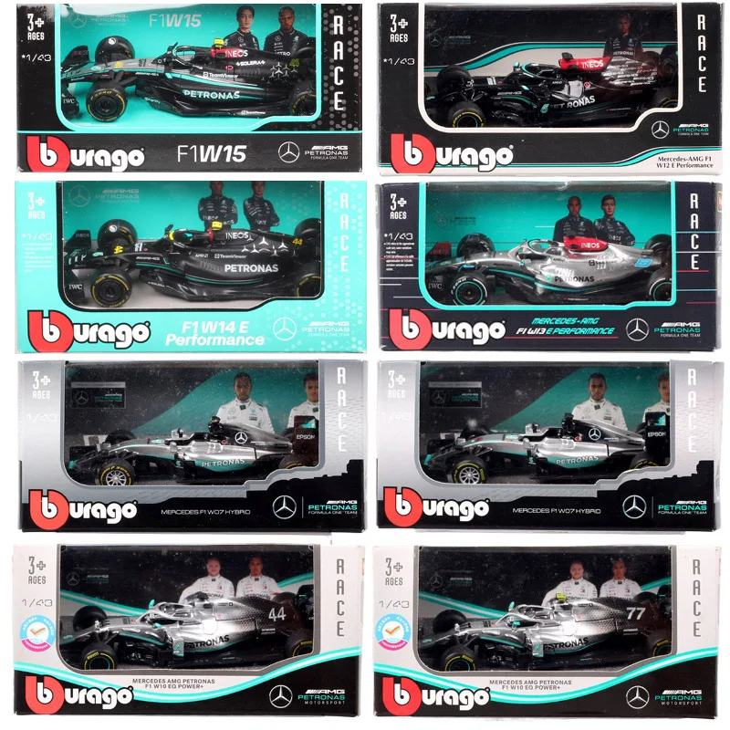 

BBurago масштаб 1/43 AMG W07 W10 W13 W15 # 77 В Бутыс # 6. Нико Росберг # 44 л Гамильтон # Модель автомобиля Джорджа Формулы Гонщик 63, игрушка