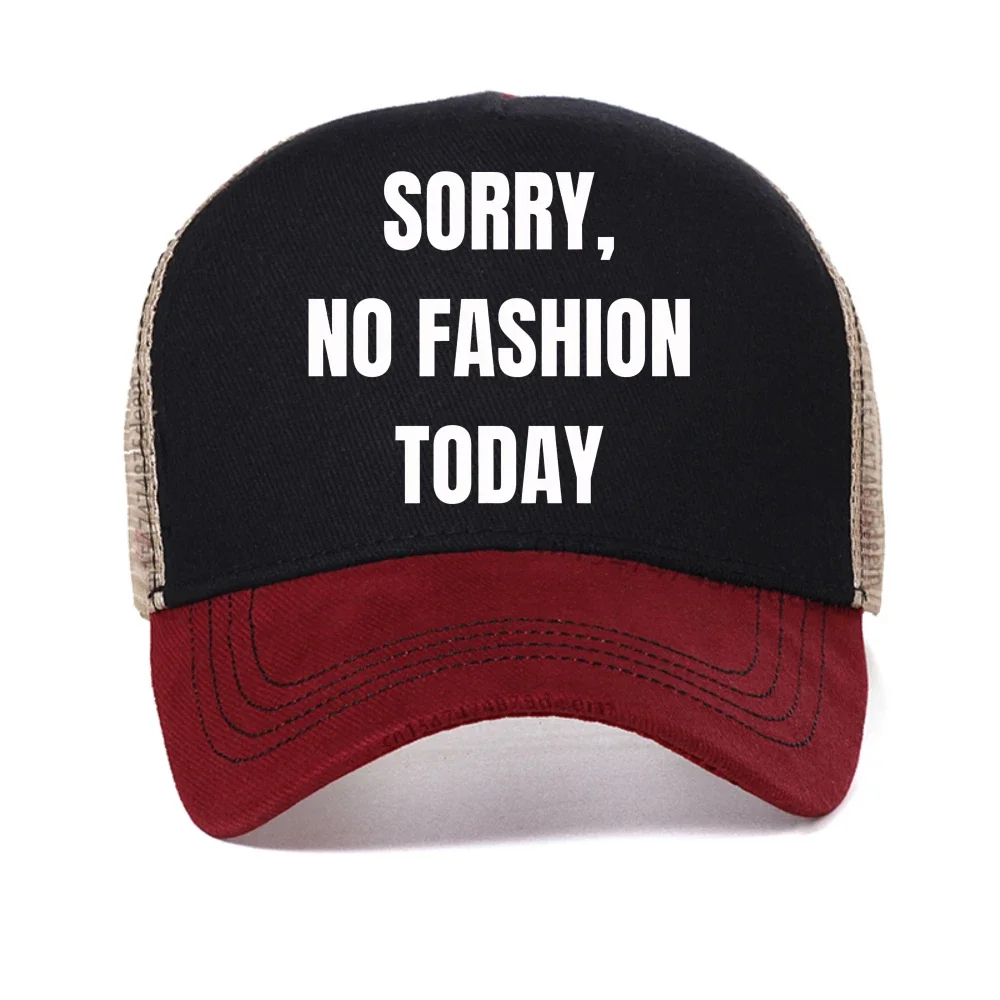 Sorry No Today baseball cap Men Women Humor Funny Breathable visor hats summer casual mesh Snapback hat