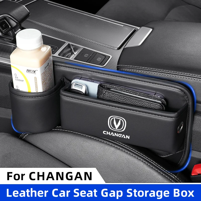 Car Seat Gap Organizer for Changan CS35 alsvi CS55 CS75 CS85 CS95 Auto Console Crevice Filler Side Storage Box with Cup Holder