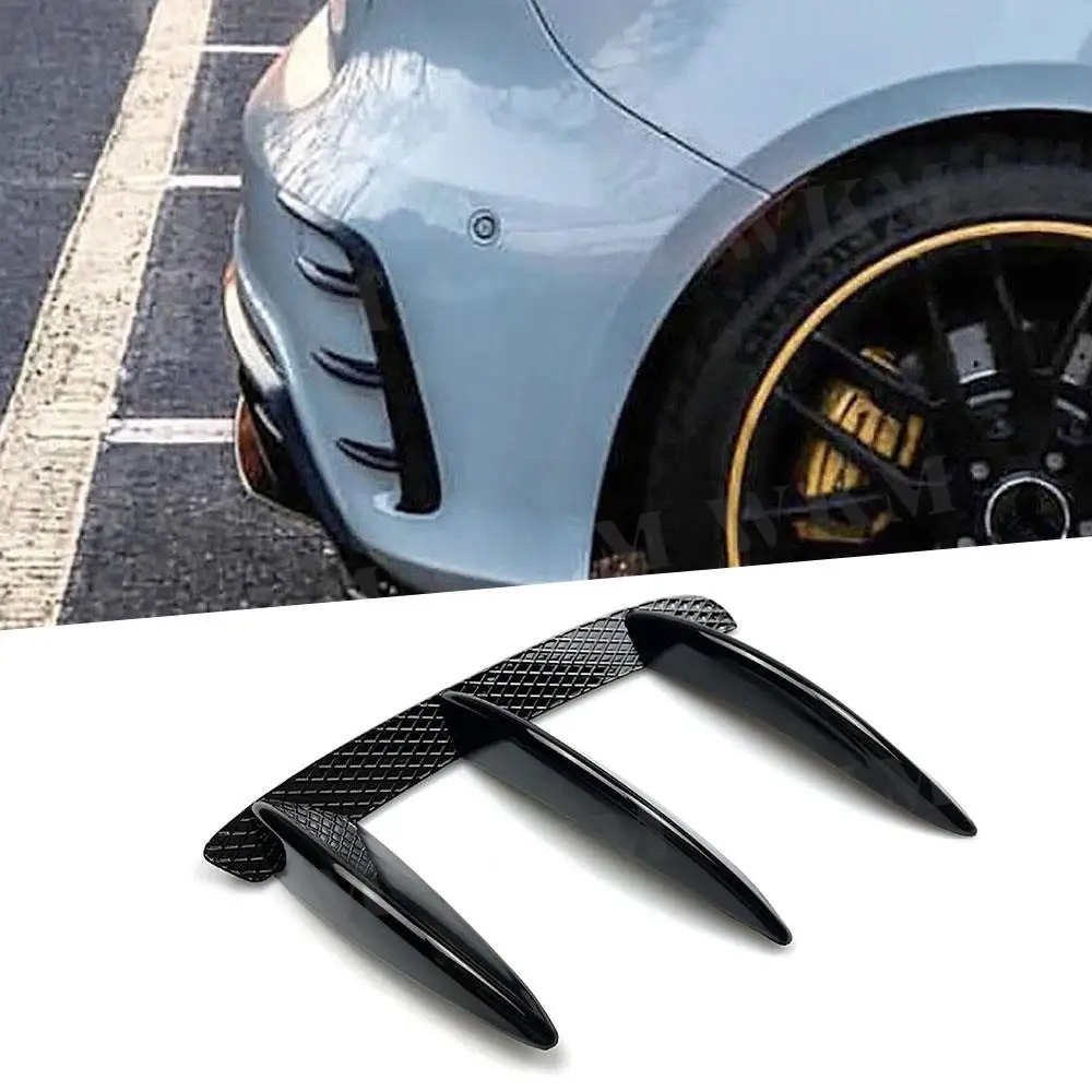 

2pcs ABS Carbon Look Car Rear Bumper Fins Anards Splitters for Mercedes Benz A Class W176 A200 A260 A45 AMG Sport 2013-2018 Car