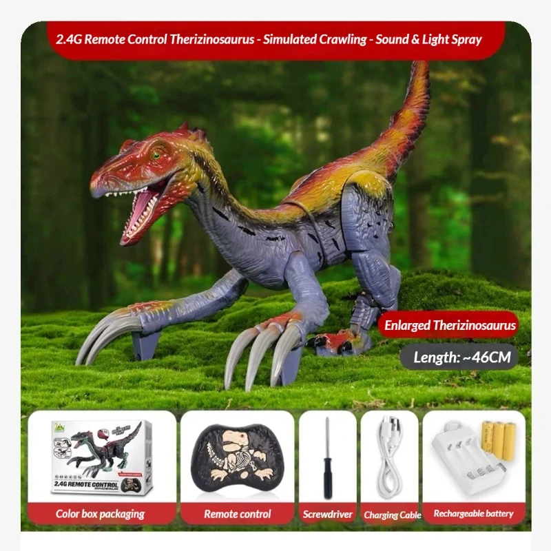 rc-dinosaur-toy-large-size-remote-control-therizinosaurus-electric-walking-roaring-spray-dinosaur-robot-kids-boys-birthday-gift