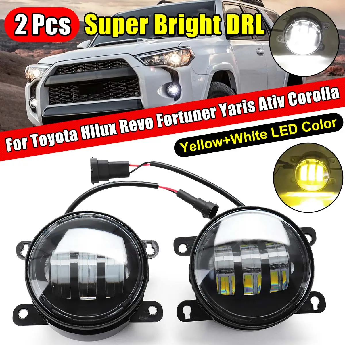 

Pair LED Fog LightsHeadlights Wire Harness for Mitsubishi ASX L200 Pajero 4 Outlander Grandis for Ford Montero for Subaru