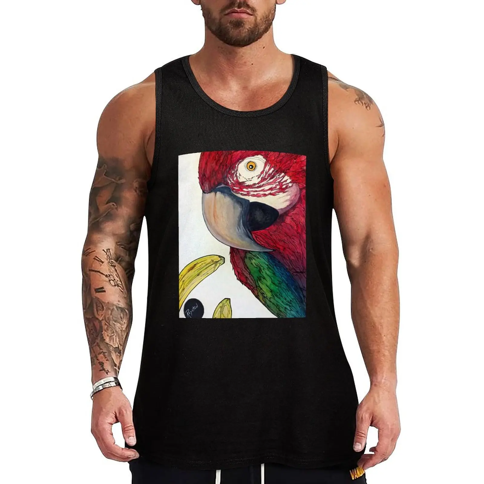

Greenwing Macaw Tank Top Athletic Sleeveless Shirt Gym Workout Quick Dry Tank Top