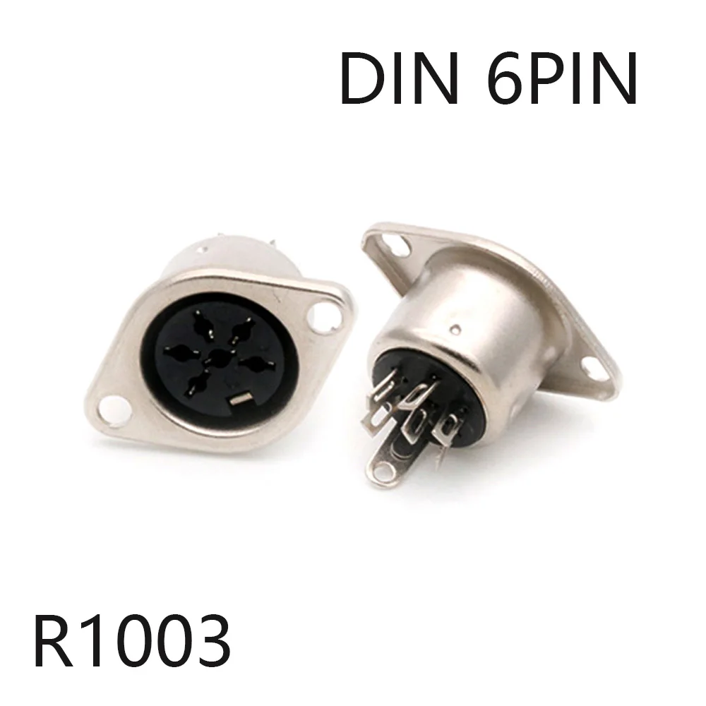 10pcs/lot 5 PIN DIN Panel Mount 5 Pole DIN Female Jack Socket Solder Metal DIN Chassis Wire Connector