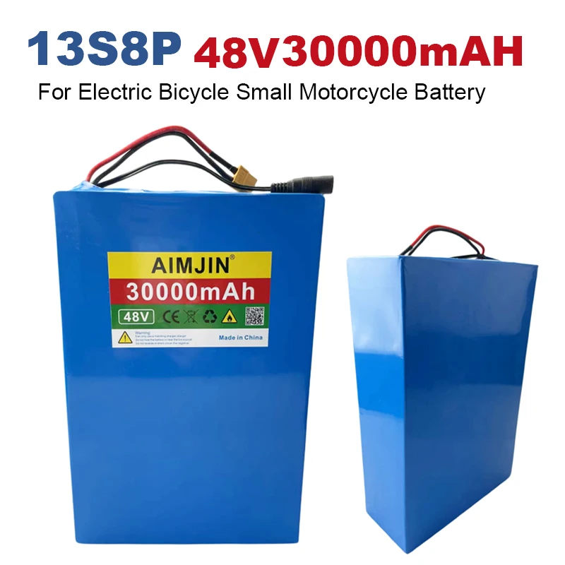 

48V 30Ah electric battery pack 13S8P 250W-1200W rechargeable lithium-ion battery with BMS