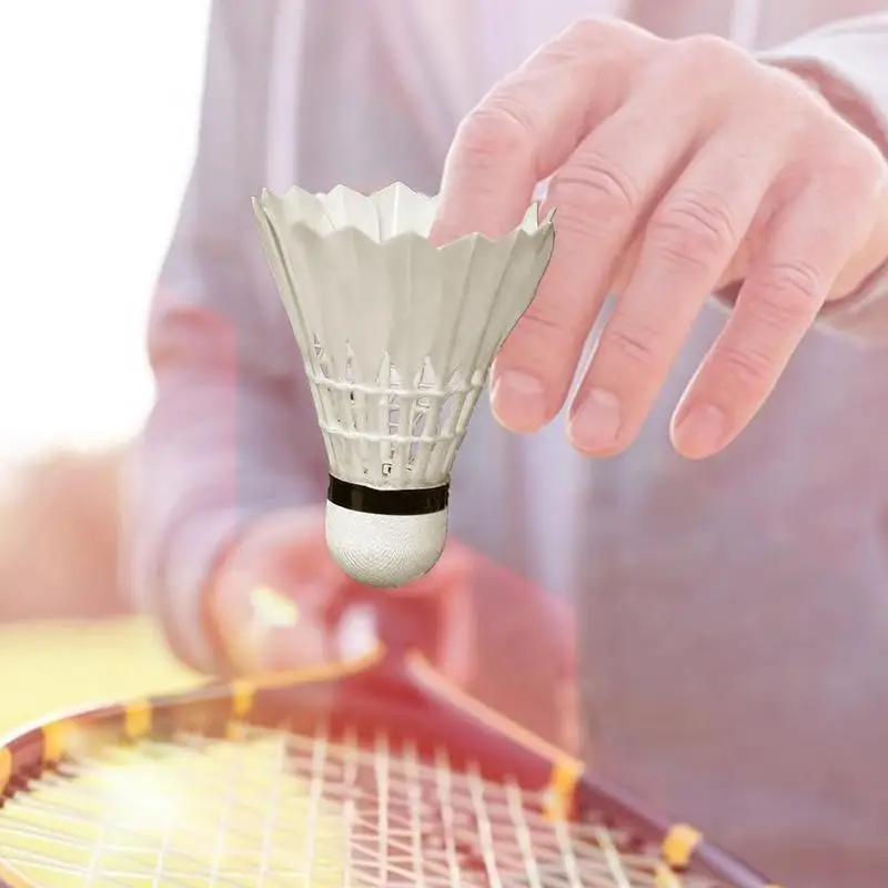 Badminton Shuttlecocks 12-Pack Feather Shuttlecocks For Badminton High-Speed Training Balls Portable Outdoor Sports Equipment
