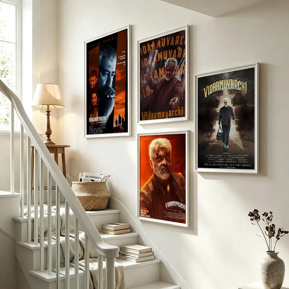 movie Vidaamuyarchi Poster Poster HD Waterproof Self-adhesive Art Print Wall Decor for Bedroom Living Room Gift