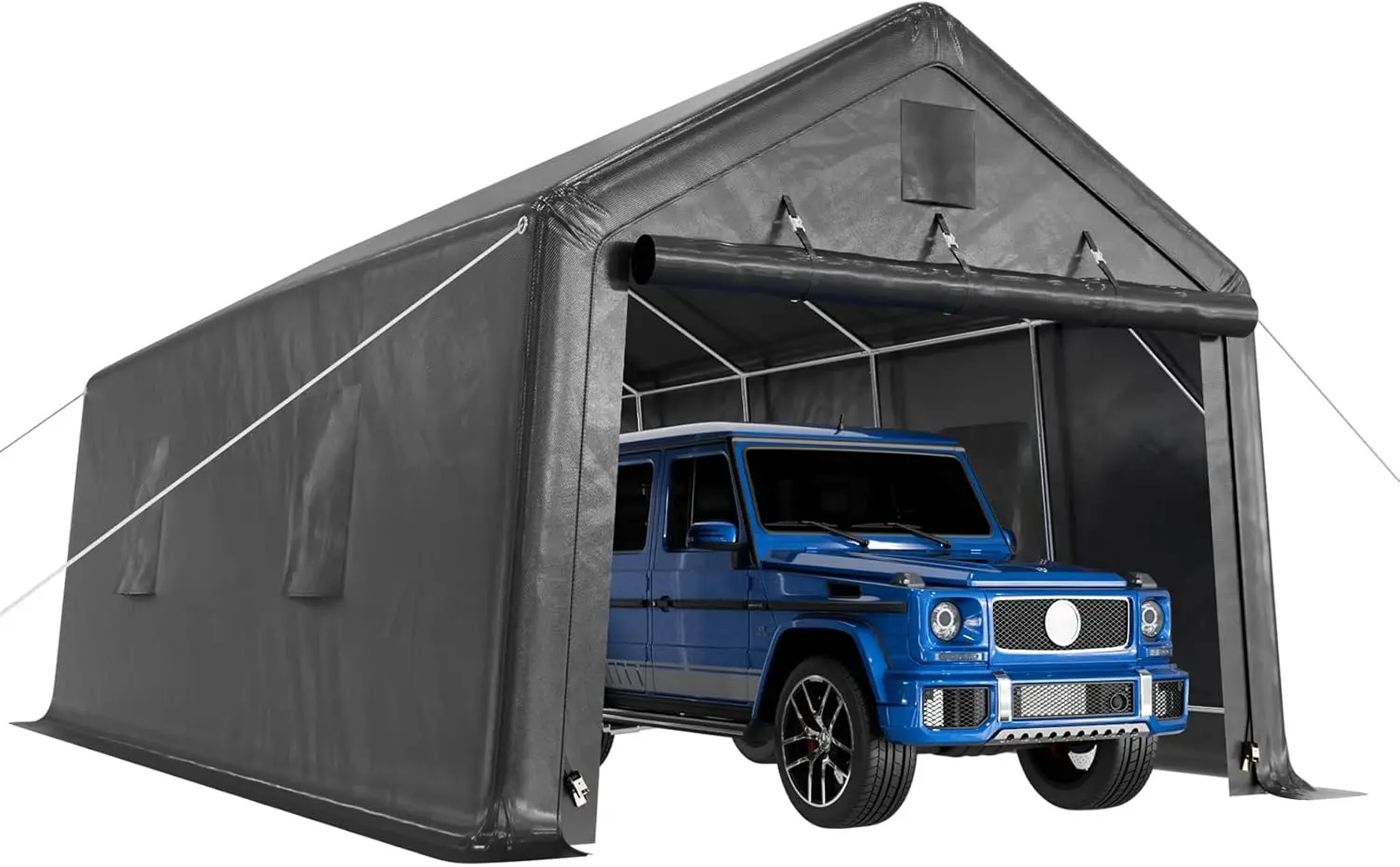 12x20ft Heavy Duty Carport, Car Port With All-Steel Metal Frame,Portable Garage For Automobile,Truck,Boat,Outdoor Storage.