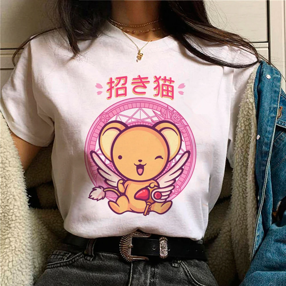 Cardcaptor Sakura Magic Girl Tee women manga Y2K Tee girl Japanese designer 2000s clothing