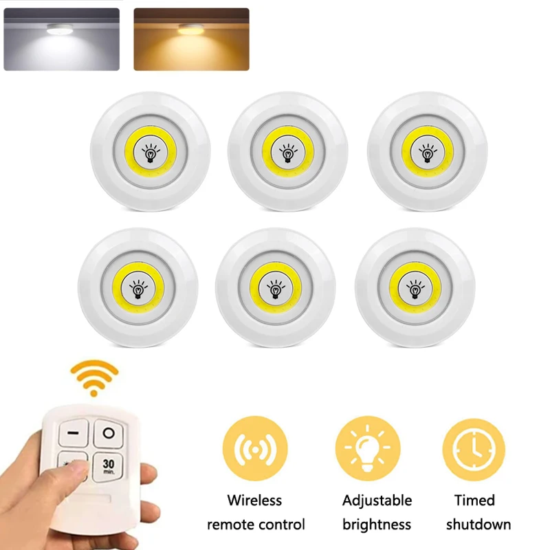 

LED Cabinet Light with Remote Control Dimmable Photocell Powered LED Closet Light Stair Wardrobe Bedroom Lighting Night Light