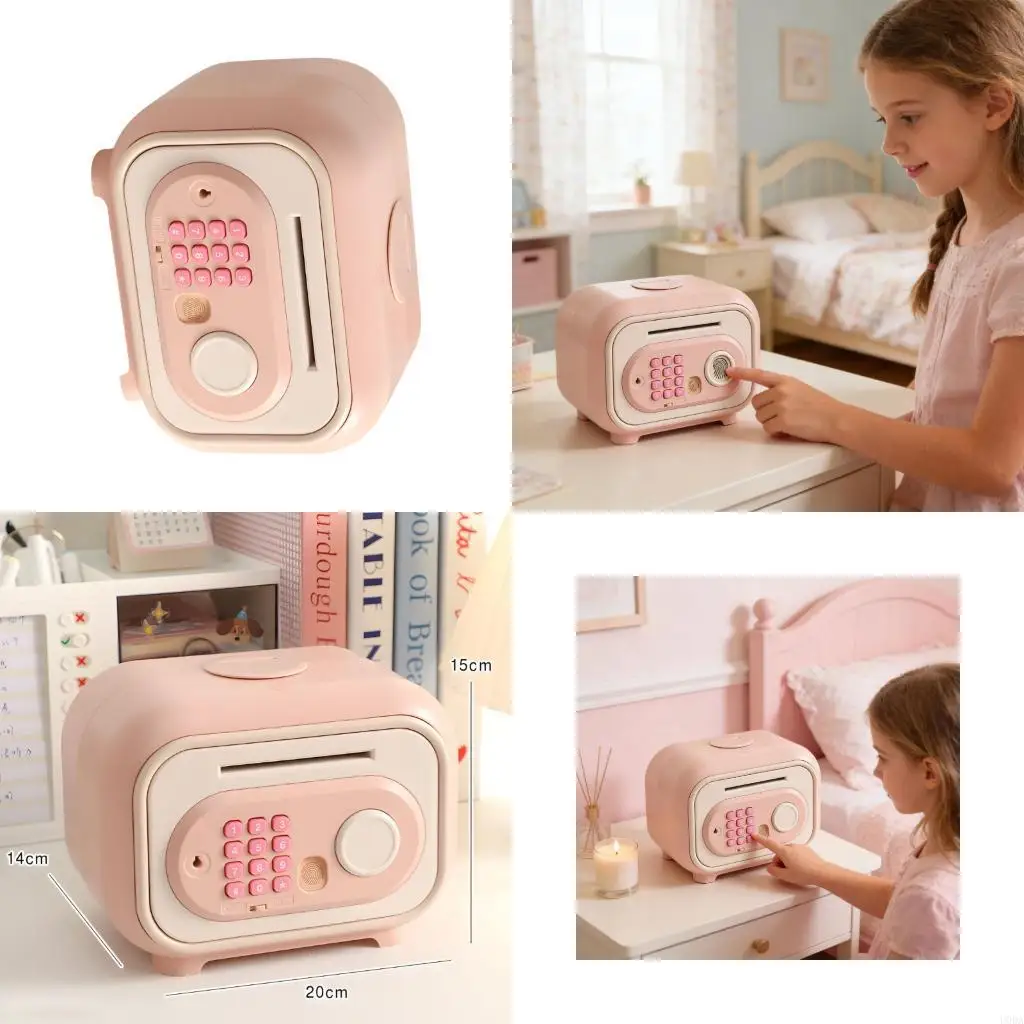  Modern Learning Money Box With Simulated dactylogram Access And Automatic Currency Insertion Method For Kids Education