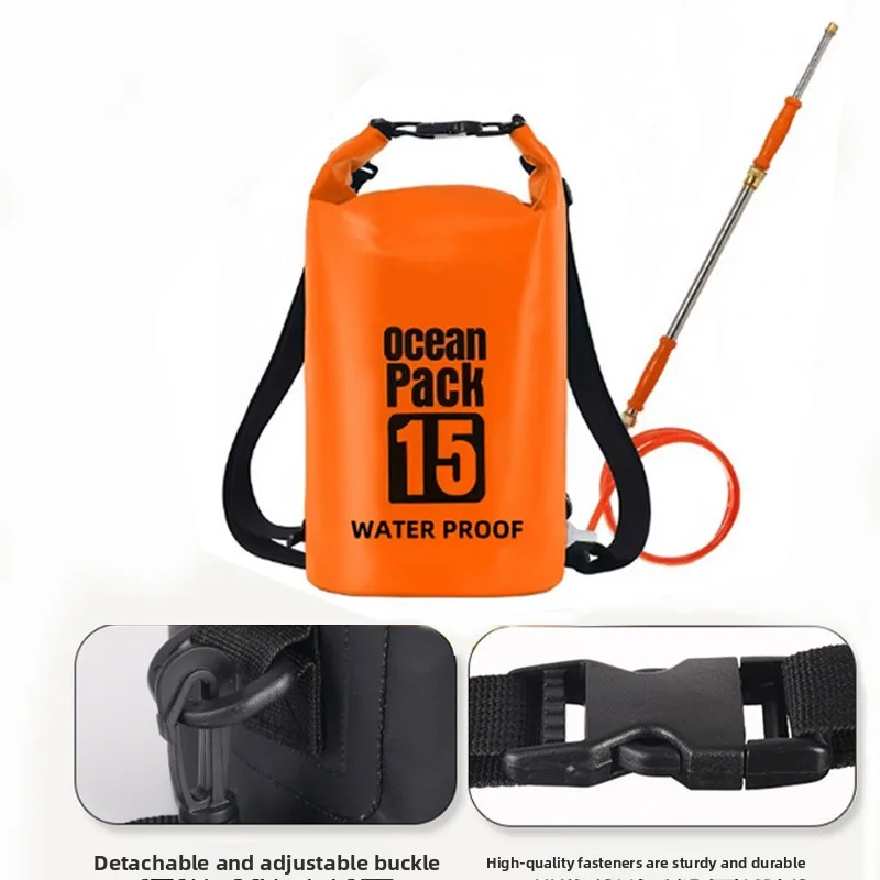 Large-Capacity Backpack Water Gun High-Pressure Water Blaster Storage Bag for Outdoor Water Fight Drifting