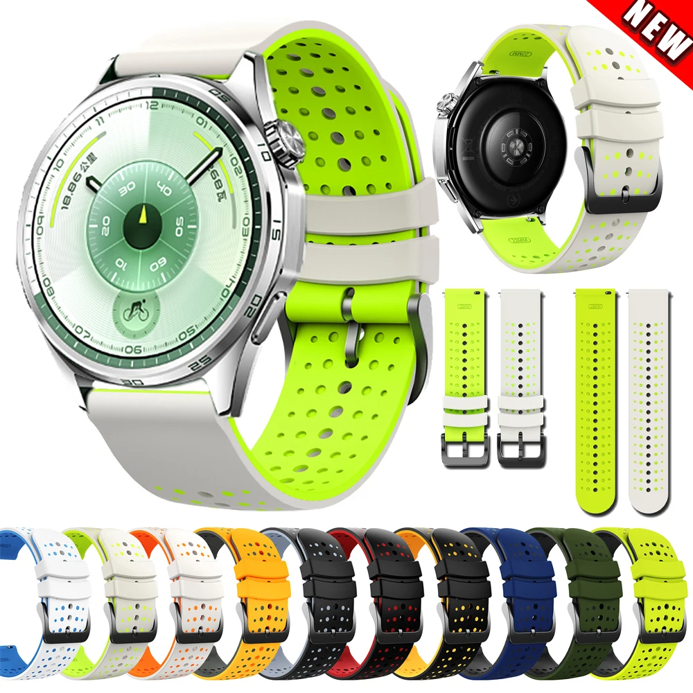 シリコンストラップ 22mm HUAWEI WATCH GT 6 5 Pro/GT 6 5 4 3/WATCH 5 46mm 4 pro用 交換バンド Huami AMAZFIT BALANCE 2 ブレスレット用