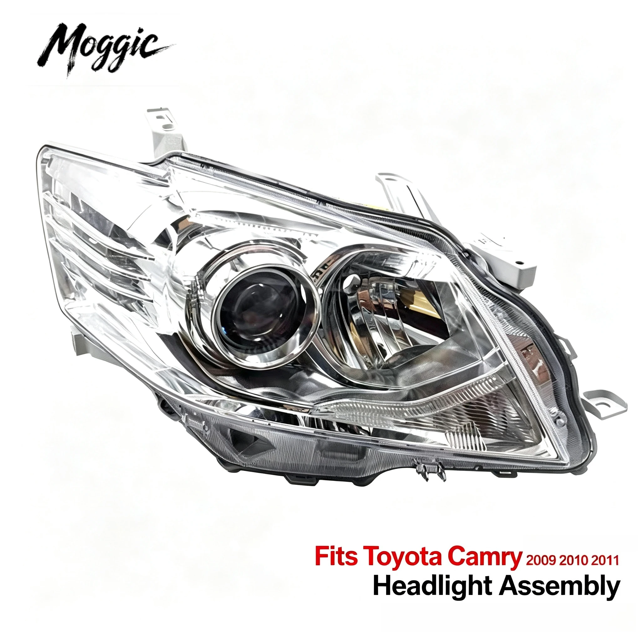 Moggic Headlight Lens Cover Compatible With Toyota Camry 2009 2010 2011 SE LE XLE Models Left Right Side Replacement Clear