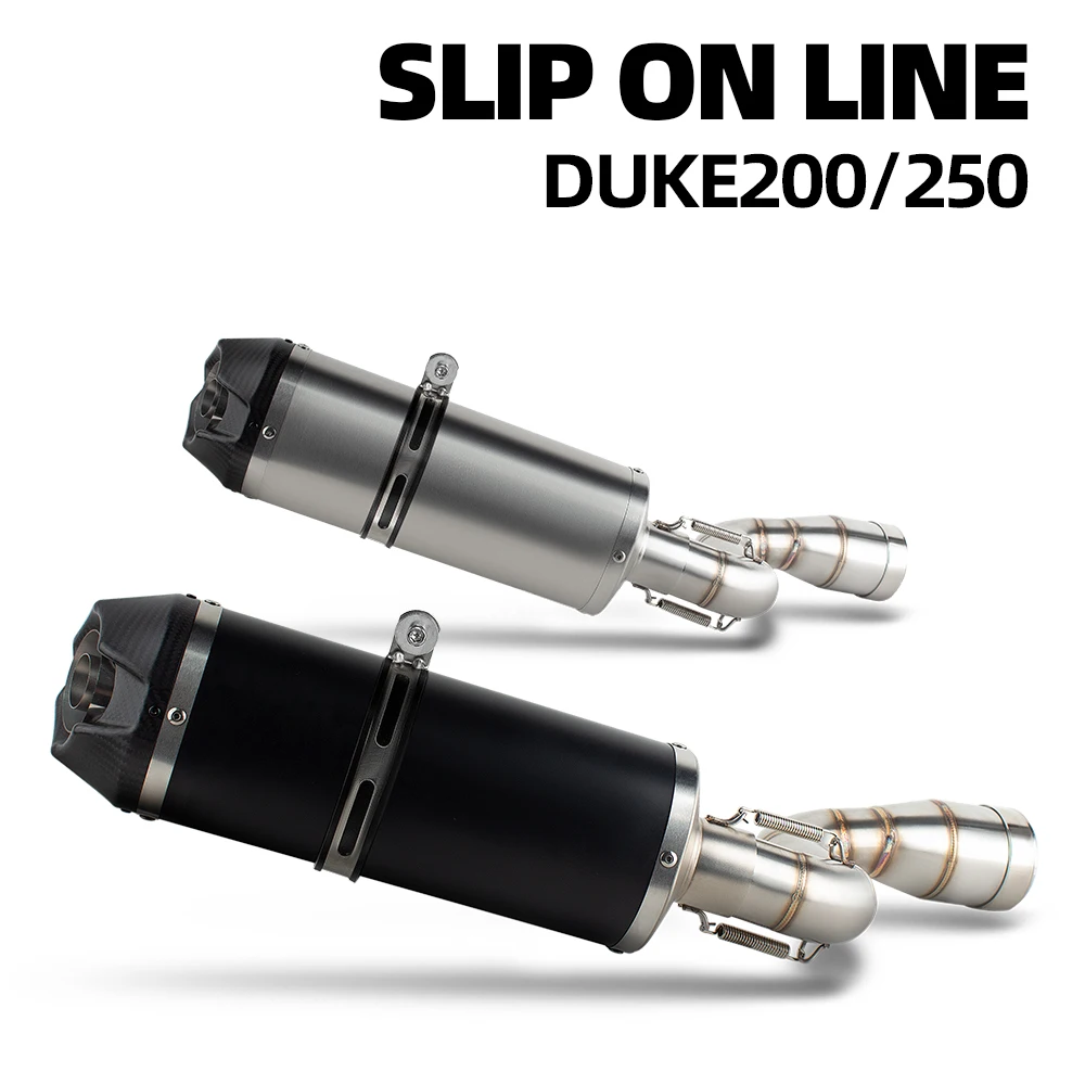 

For Duke200 Duke250 Duke390 RC250 RC390 Motorcycle Exhaust Slip on Line Muffler Sport Street Bike Escape Kit