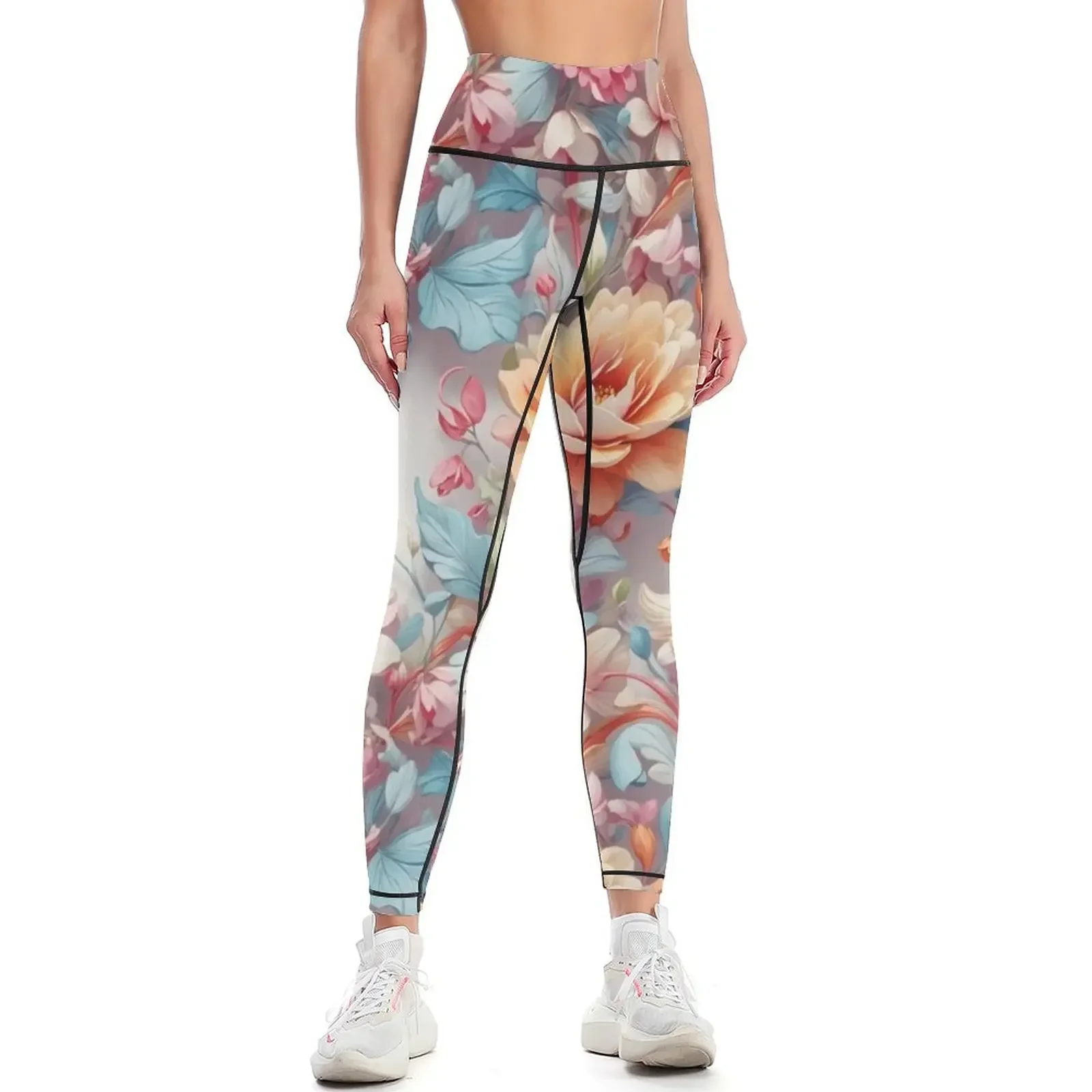 

Blossoms in Full Bloom Leggings Women's sports Tight fitting woman push up fitness Sweatpants Womens Leggings