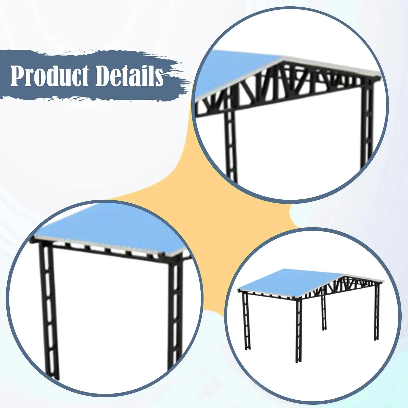 โมเดลโรงจอดรถขนาดเล็ก 1:64 1:87 อุปกรณ์ประกอบฉากถ่ายภาพ อเนกประสงค์ โรงเก็บของขนาดเล็ก ไดโอรามาสำหรับอุปกรณ์ตกแต่งบ้านตุ๊กตา โมเดลชิ้นส่วนริมถนน