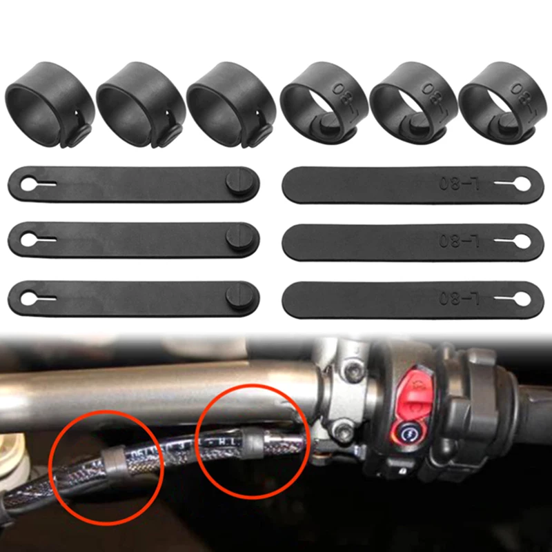 

5Pcs Motorcycle Rubber Frame Securing Cable Wiring Harness Power Cord Tie Clutch Line Brake Ties Elastic Fix Accessories