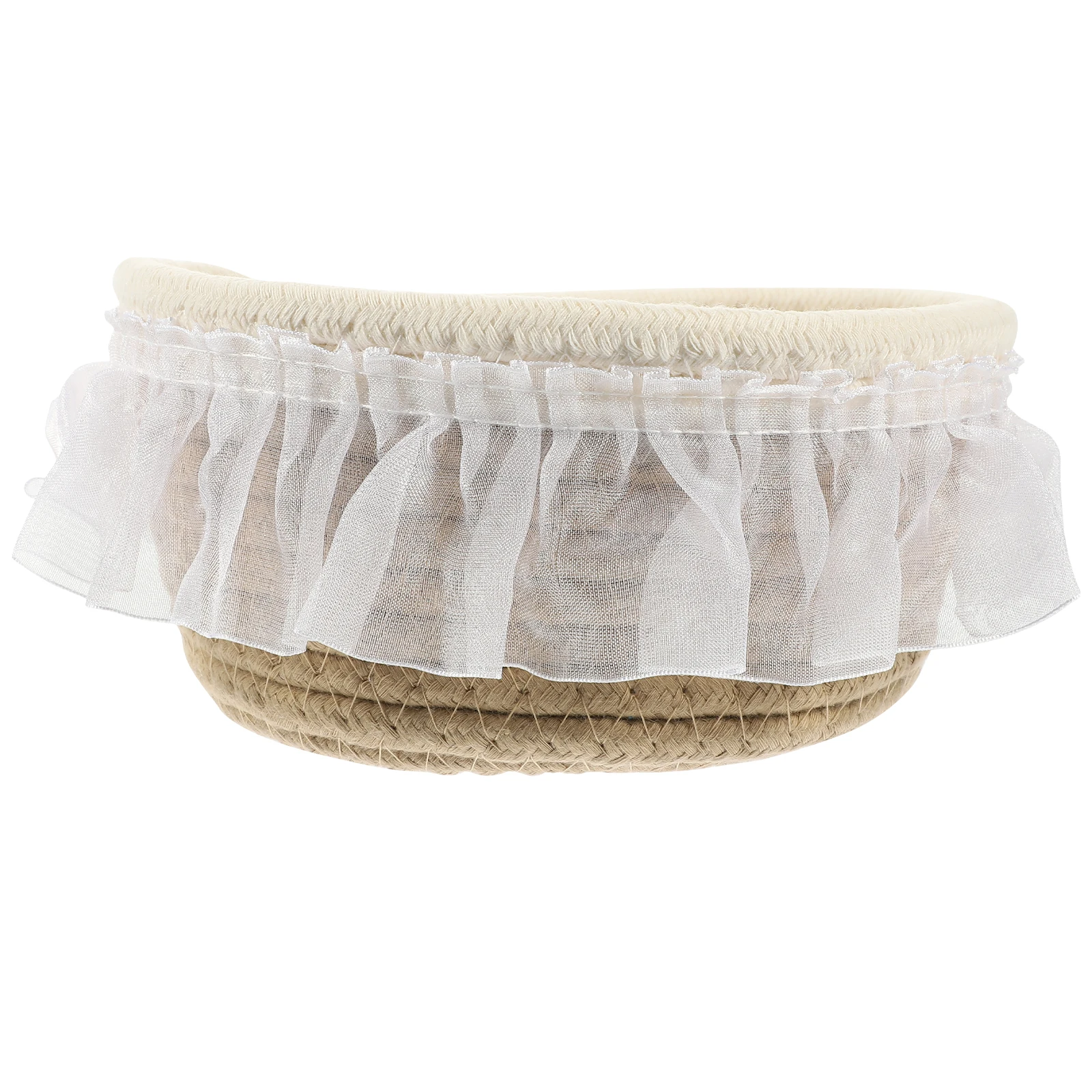 

Multifunctional Desktop Storage Basket Organizer For Cosmetics Makeup Snack Sundries Holder Handmade Cloth Woven Basket