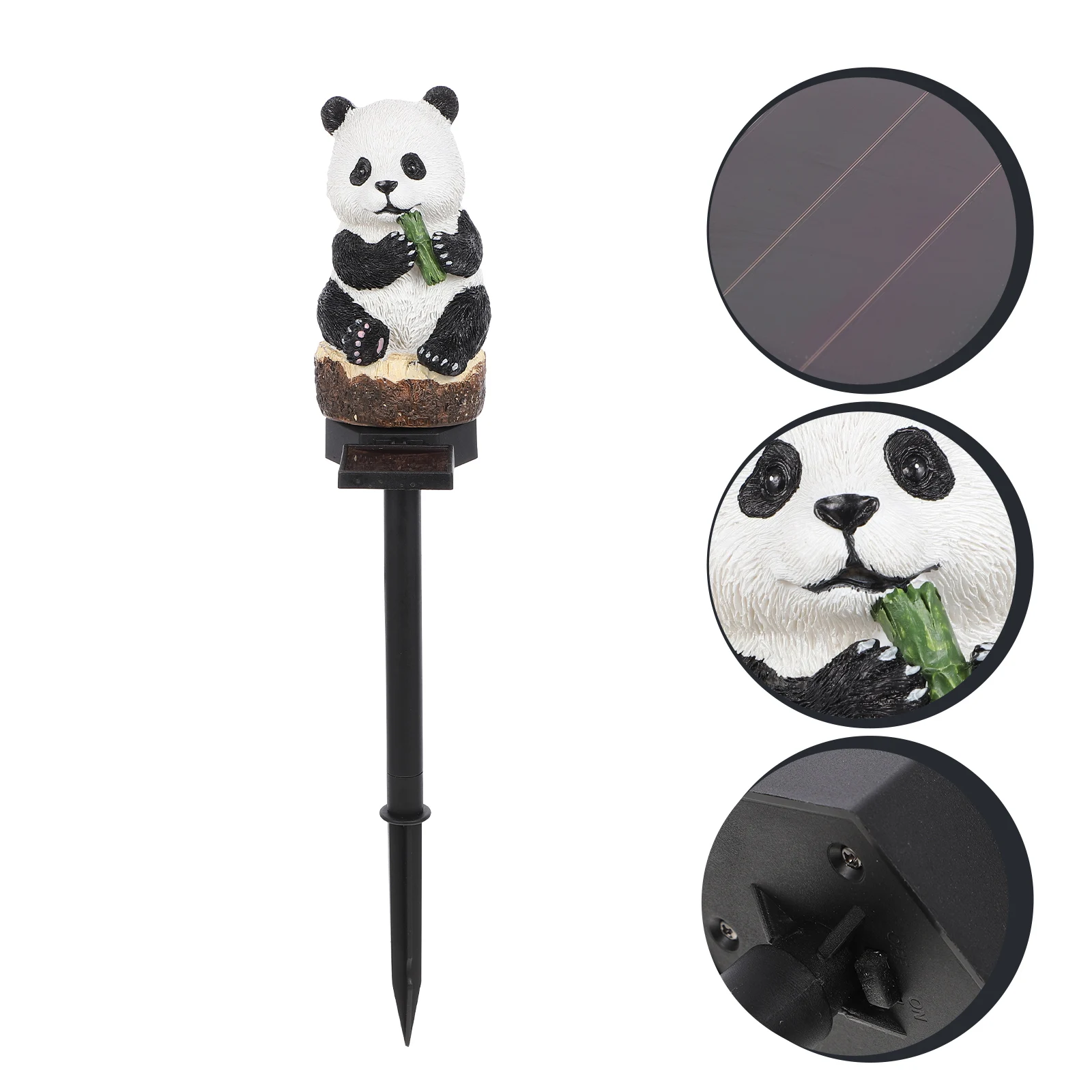 

Solar Outdoor Stake Light Panda Shape Garden Lights for Walkway Patio Lawn Landscape Resin Material Energy Saved Durable Solar