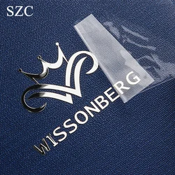 100PCS Custom 3D Logo Sticker UV Transfer Gold Silver Waterproof Stickers Personalized Adhesive Metal DIY Decal Brand Letters
