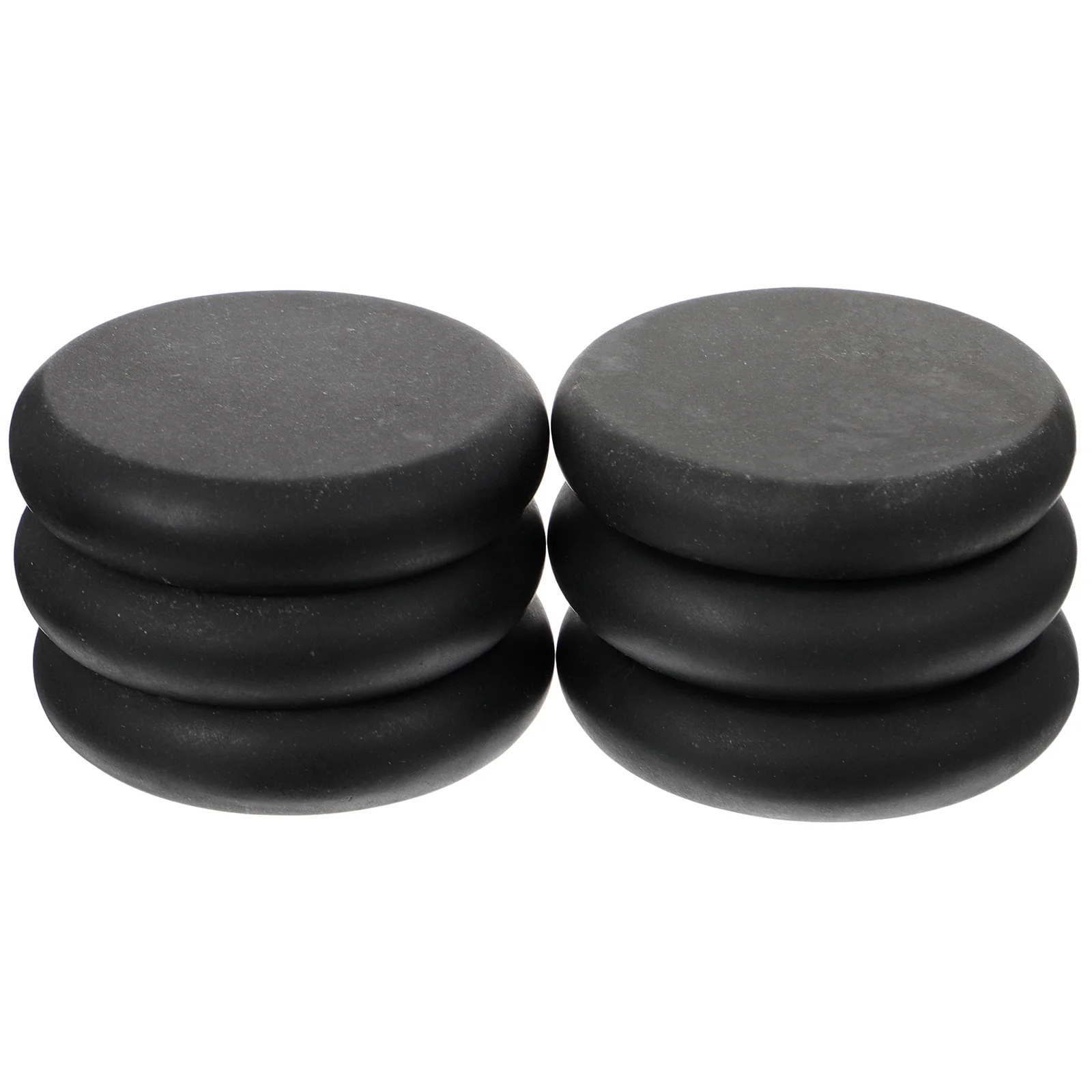 6pcs Volcanic Hot Stones Energy Stones Essential Oil SPA  Massage Stones(Black) Essential Oil Massage Stones