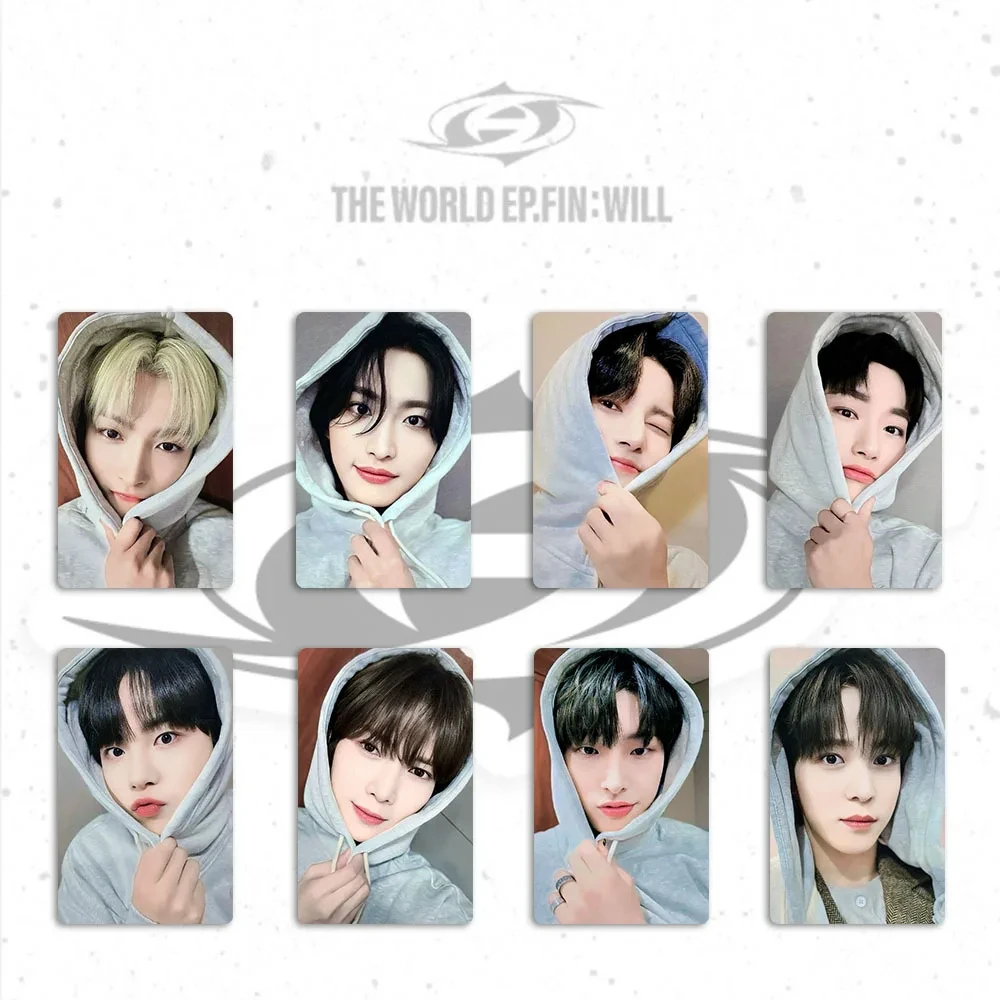 8Pcs/Set Kpop Idol ATEEZ Boy Group LOMO Cards New Album EP FIN WILL HD Photocards Card Poster Sticker Fans Gifts Collection