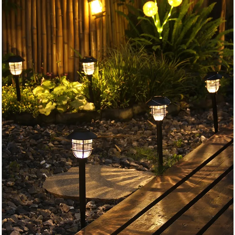 

6Pcs Garden Solar Floor Lights Outdoor Lawn Courtyard Landscape Courtyard Plug-In Lamp Waterproof Camping Atmosphere Party Decor