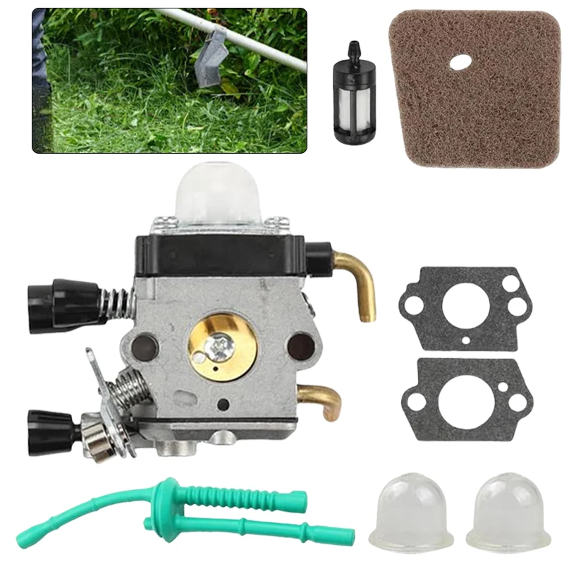 Vergaser Kit Für FS55 Für FS55R Für FS55RC Für FS38 Für KM55 Mit Luftfilter Kraftstoff Rohr Dichtung Freischneider Rasenmäher Teile